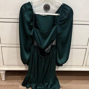 Altar'd State Deep Green Long Sleeve Dress